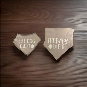 Pearhead Baby Announcement Bandana Set Baby & Dog Photo Prop